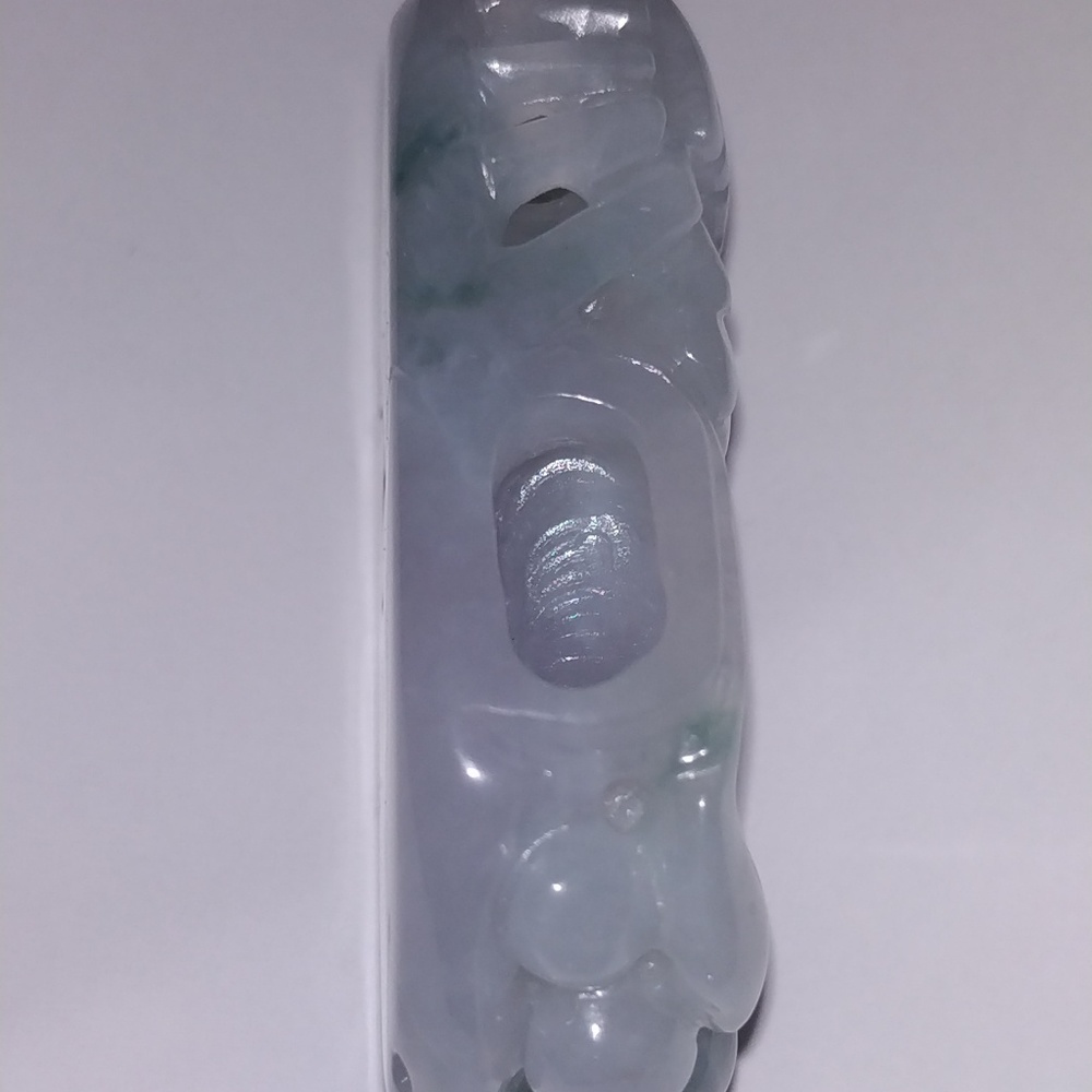 Authentic Type A Real Lucky Emerald Jade Pendant - image 2